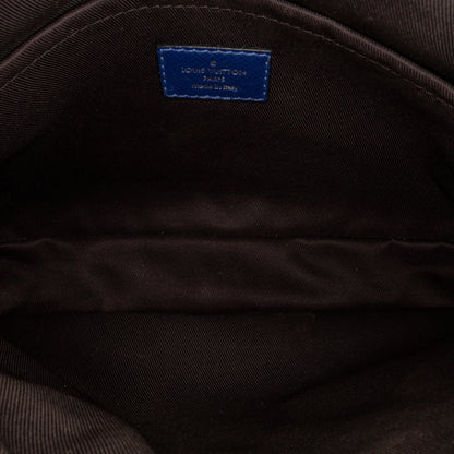 Blue Louis Vuitton Taiga Outdoor Messenger PM Crossbody Bag
