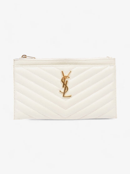 Saint Laurent Cassandra Pouch Cream Matelasse Leather Small