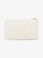Saint Laurent Cassandra Pouch Cream Matelasse Leather Small