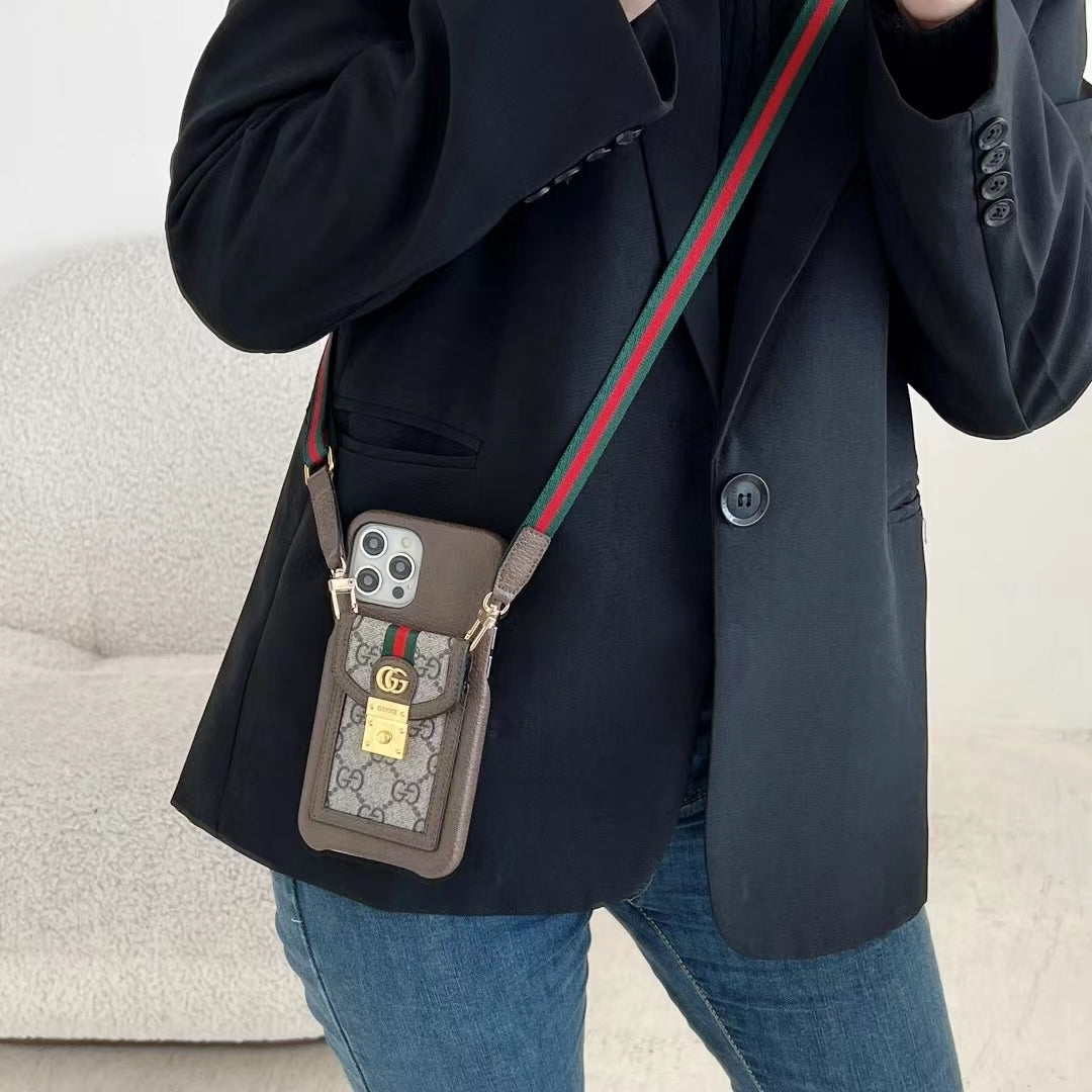 Crossbody Style iPhone Case for 11 12 13 14 15 16 Pro Max Plus