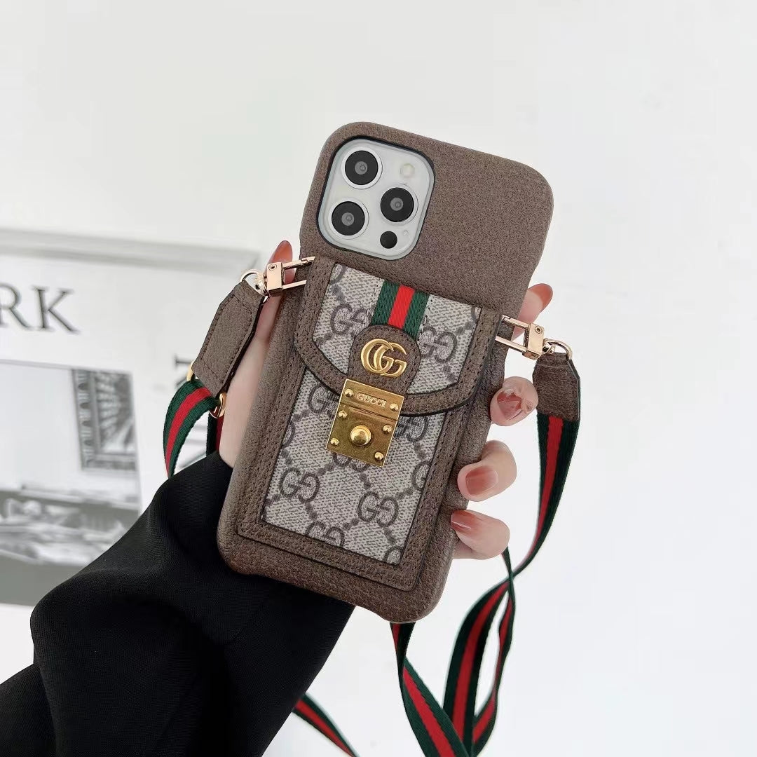 Crossbody Style iPhone Case for 11 12 13 14 15 16 Pro Max Plus