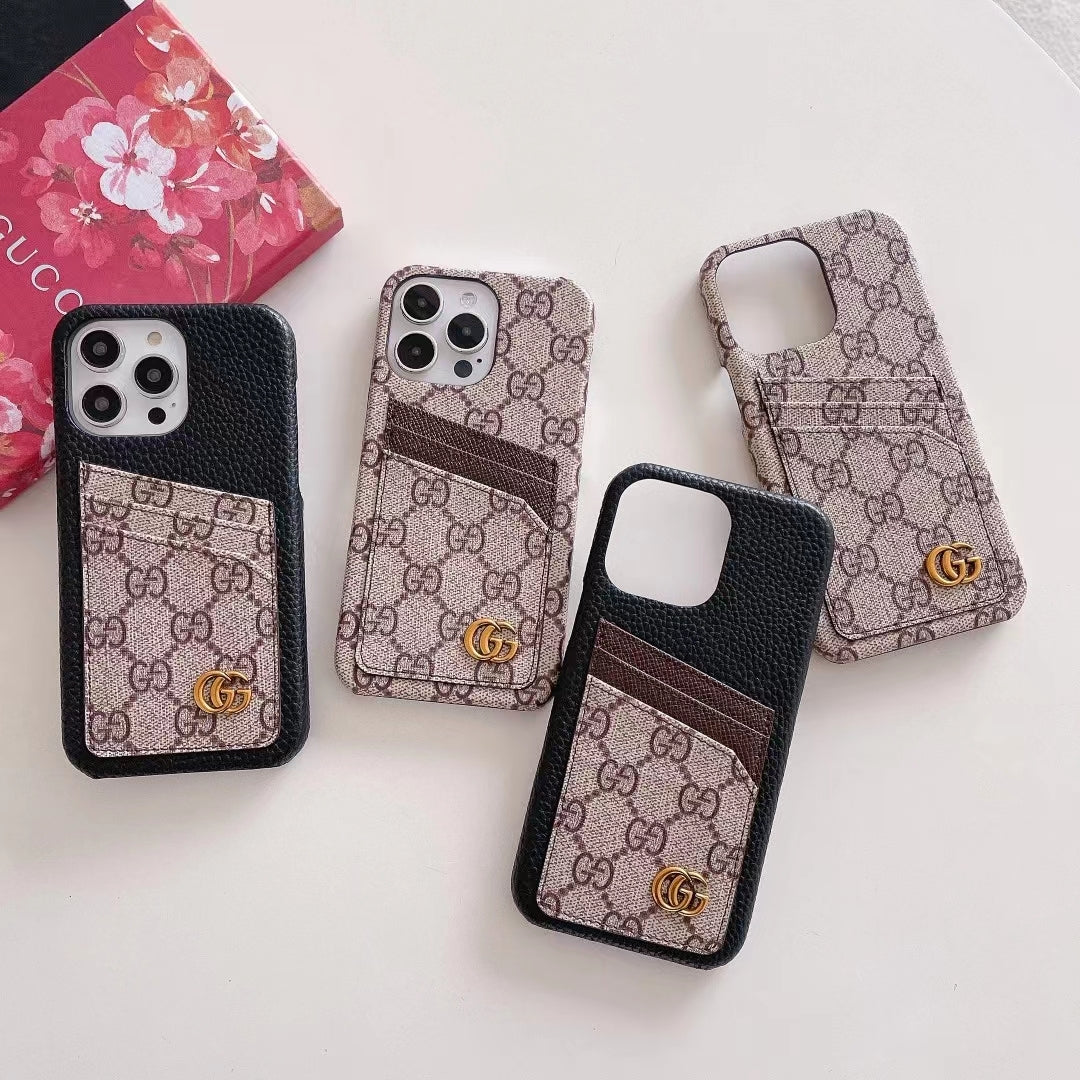Gucci iPhone Case Card Slot Accent Color iPhone