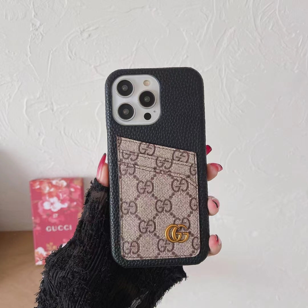 Gucci iPhone Case Card Slot Accent Color iPhone