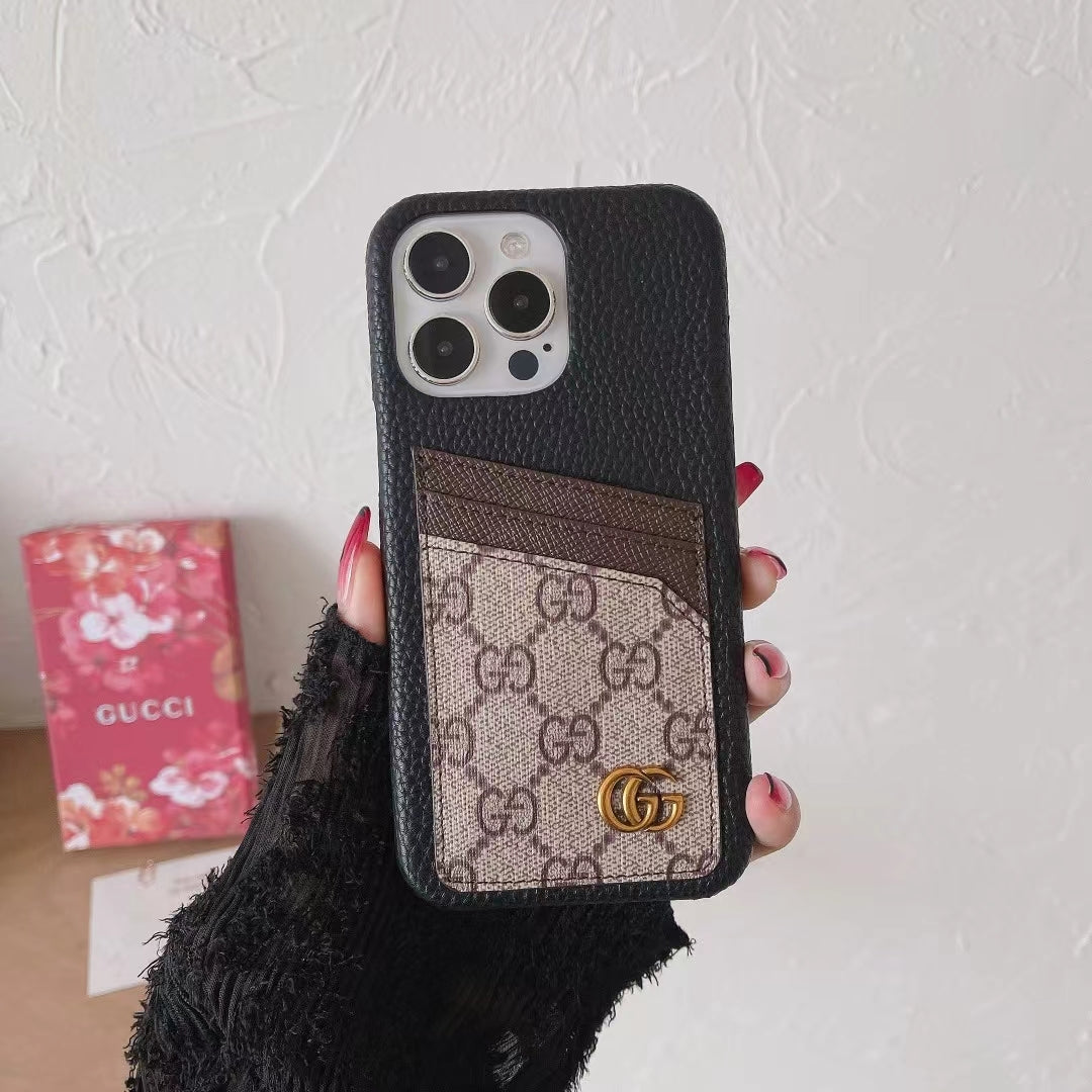 Gucci iPhone Case Card Slot Accent Color iPhone