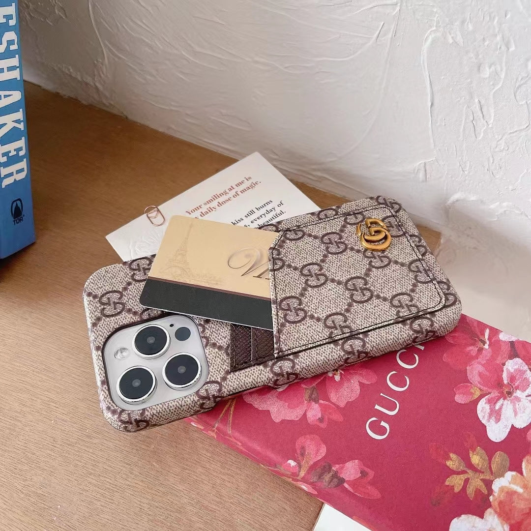 Gucci iPhone Case Card Slot Accent Color iPhone