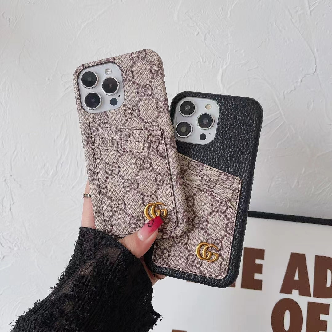 Gucci iPhone Case Card Slot Accent Color iPhone