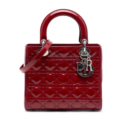 Dior Lady Dior Cannage Red Handbag Style 5