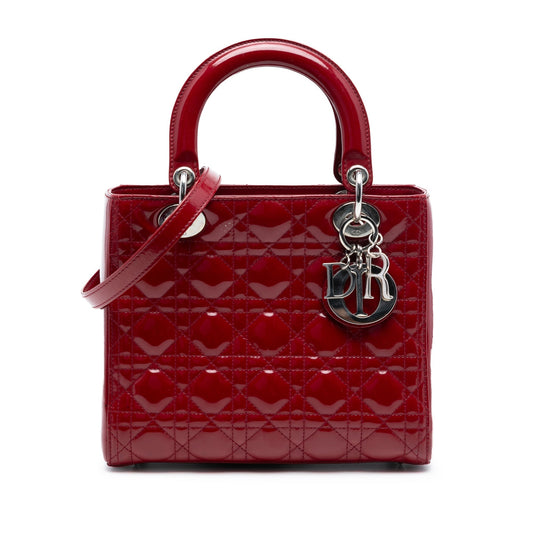 Dior Lady Dior Cannage Red Handbag Style 5