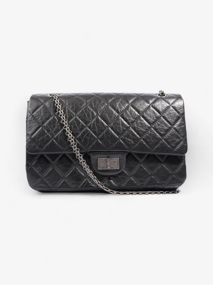Chanel 2 55 Reissue Black Aged Calfskin Leather Maxi