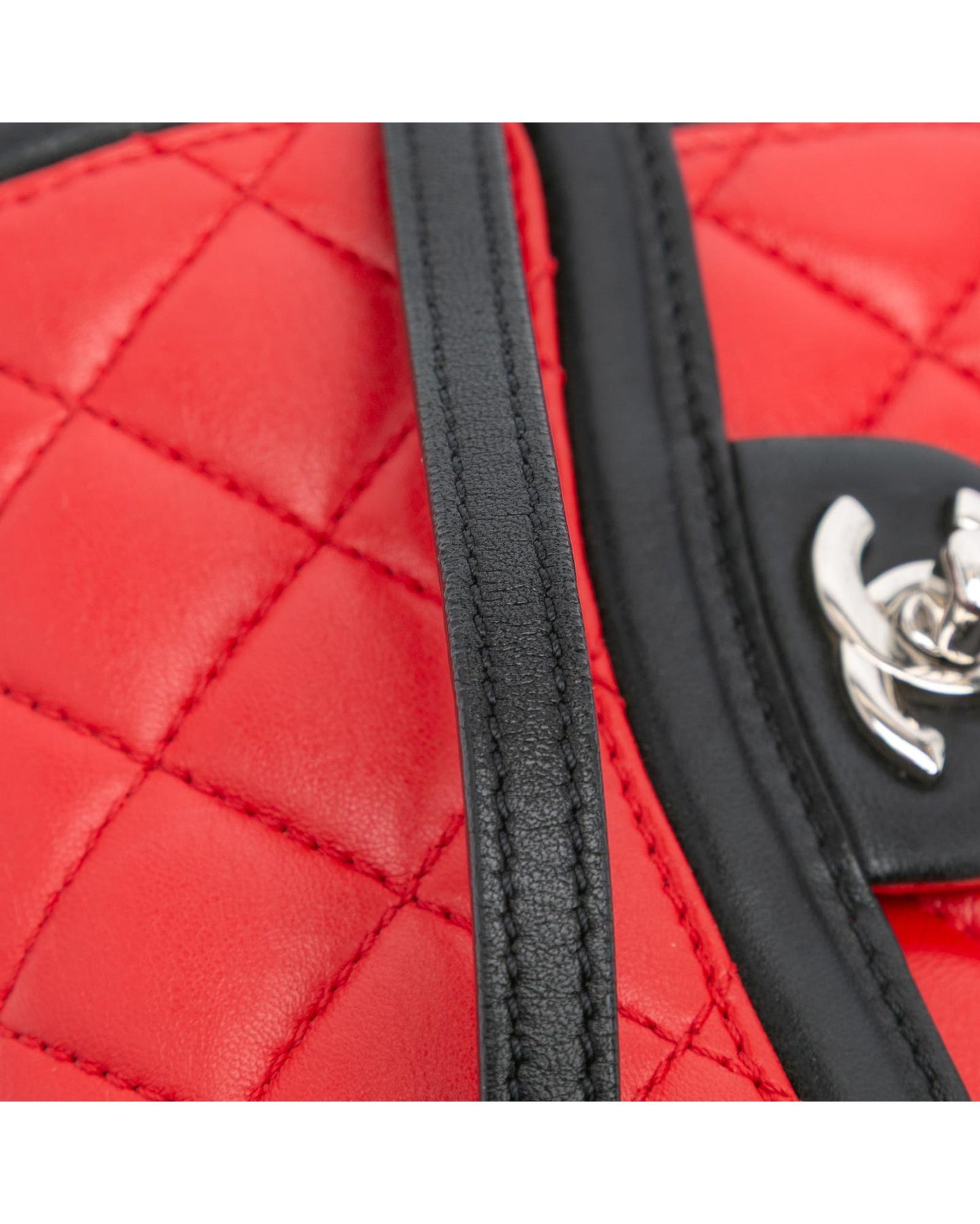 Mini Square Lambskin Graphic Flap Crossbody Bag with Chain Strap