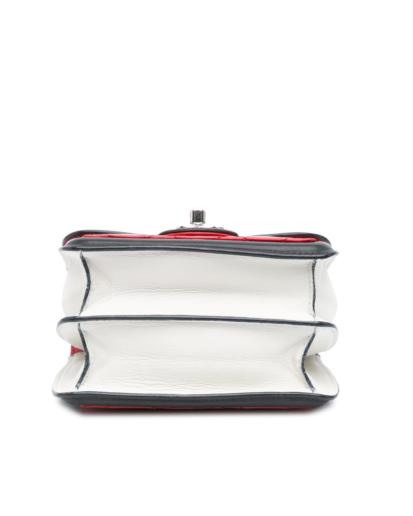 Mini Square Lambskin Graphic Flap Crossbody Bag with Chain Strap