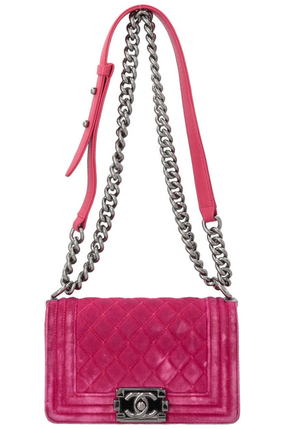 Chanel Boy Bag Small Velvet Pink