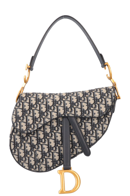 Christian Dior Saddle Bag Oblique Blue