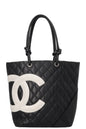 Chanel Cambon CC Small Tote Bag Black