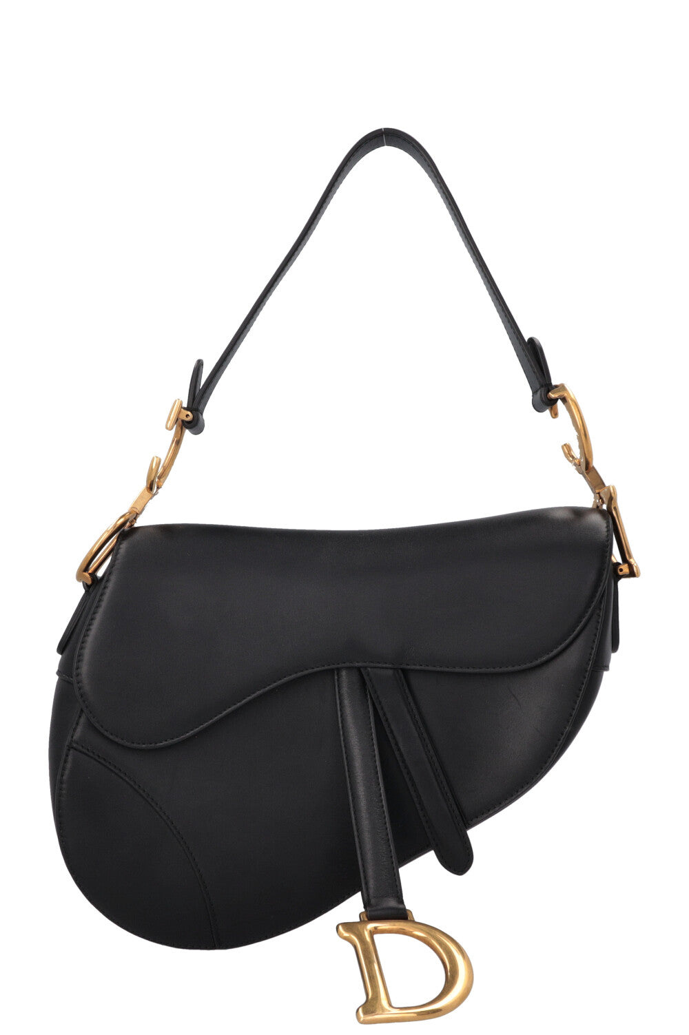 Christian Dior Saddle Bag Soft Leather Black