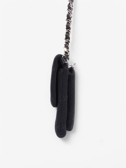 Chanel Cc Flap Bag Black Cotton Mini