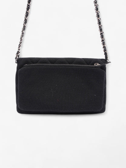 Chanel Cc Flap Bag Black Cotton Mini