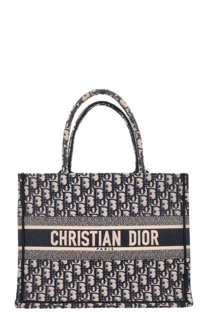 Christian Dior Medium Book Tote Oblique Blue