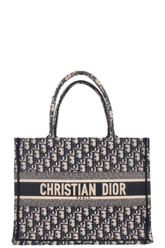 Christian Dior Medium Book Tote Oblique Blue