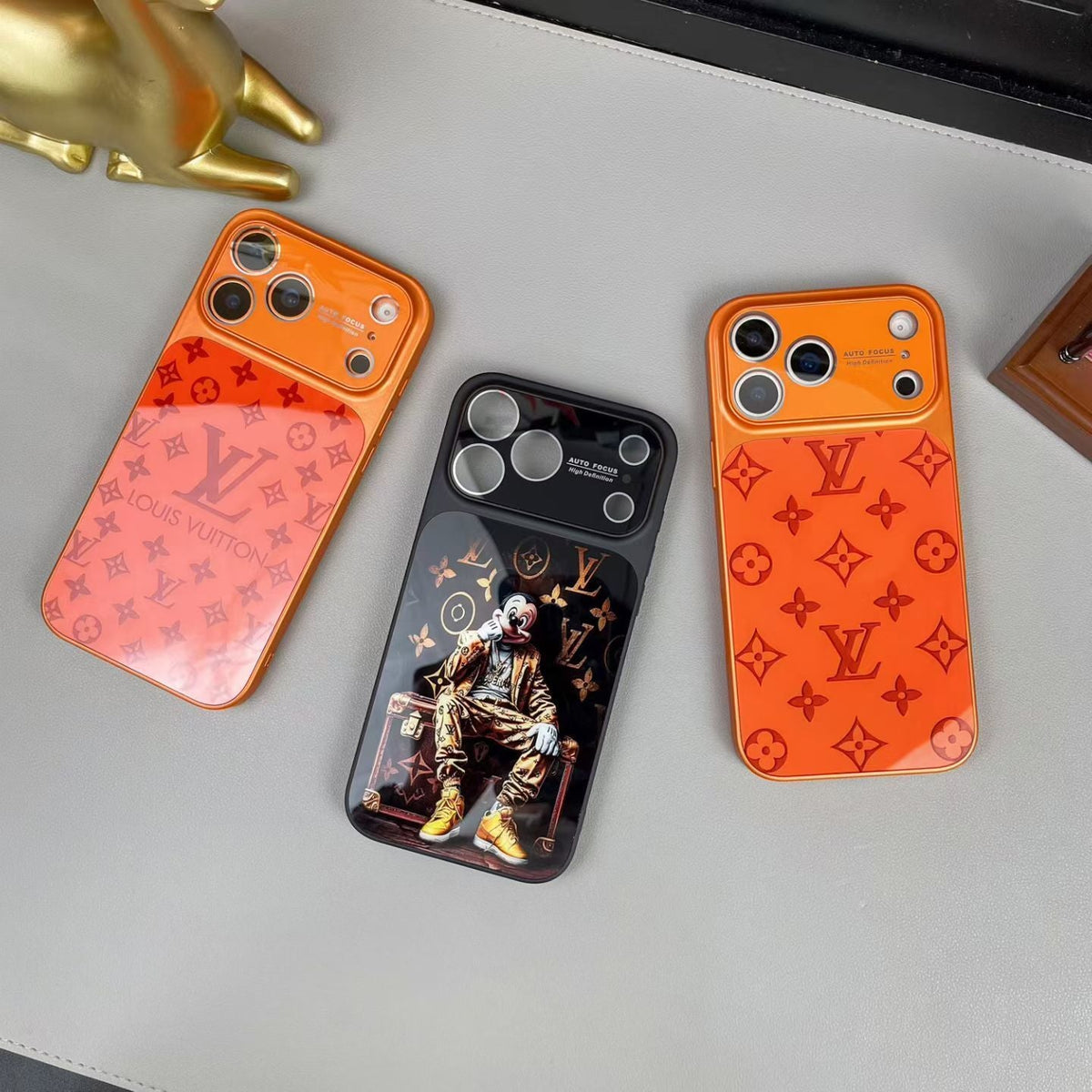 Gloss Monogram Lv Phone Case For Iphone 14-17/Pro/Pro Max / 18 Pro / 18 Pro Max