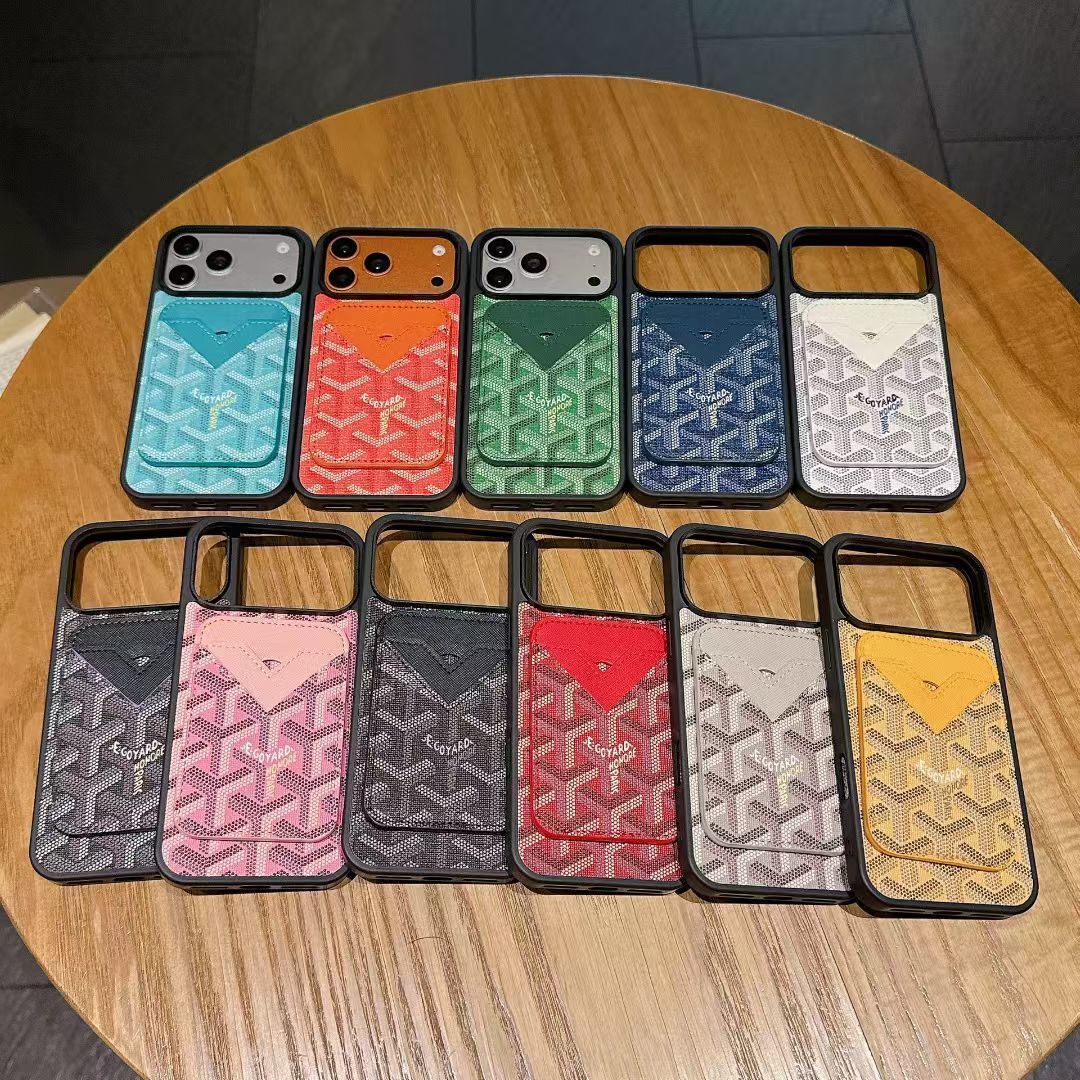 Goyard Magnet Card Holder Phone Case iPhone 1317 / Pro / Pro Max / Plus / Air