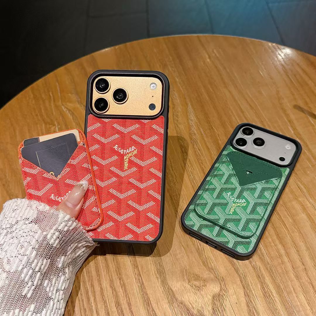 Goyard Magnet Card Holder Phone Case iPhone 1317 / Pro / Pro Max / Plus / Air