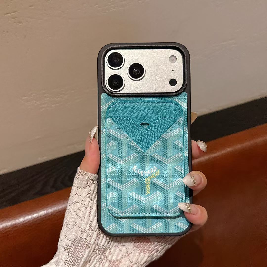 Goyard Magnet Card Holder Phone Case iPhone 1317 / Pro / Pro Max / Plus / Air