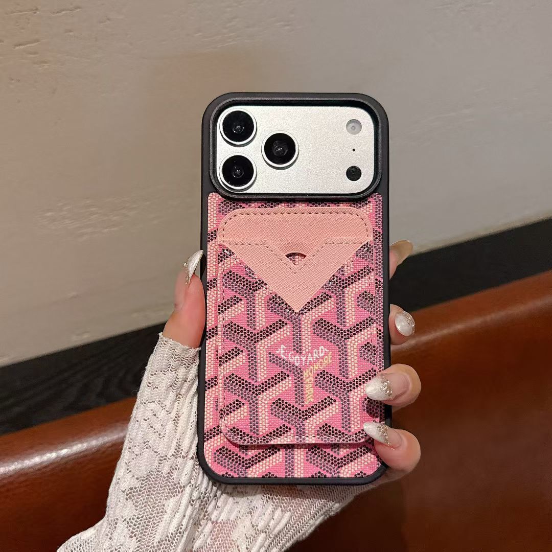 Goyard Magnet Card Holder Phone Case iPhone 1317 / Pro / Pro Max / Plus / Air