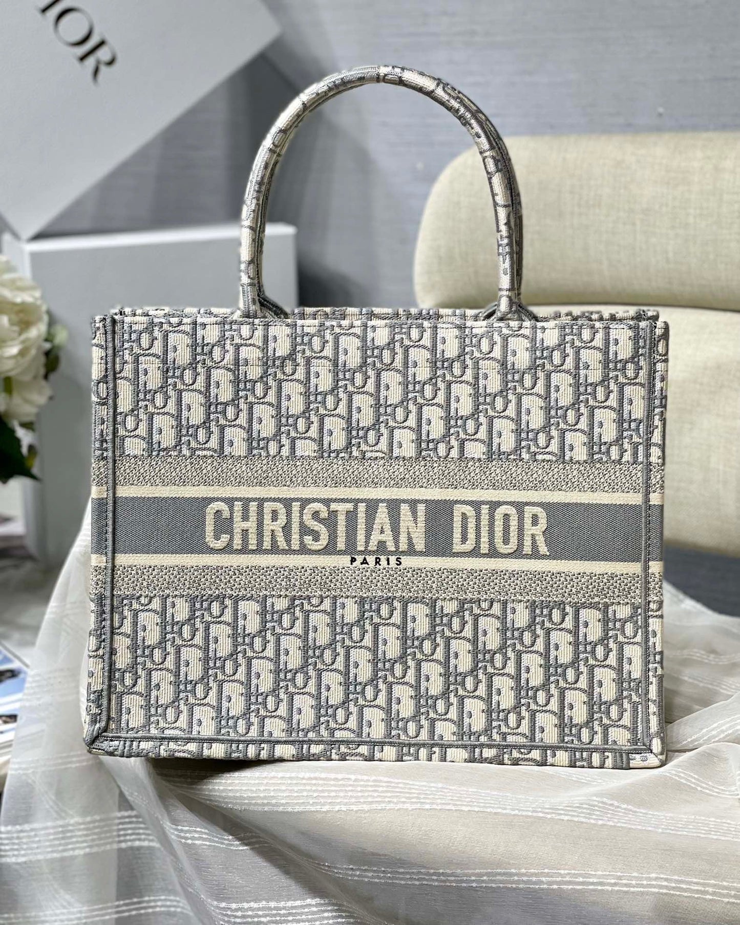 Dior Book Tote Leather Tote Bag