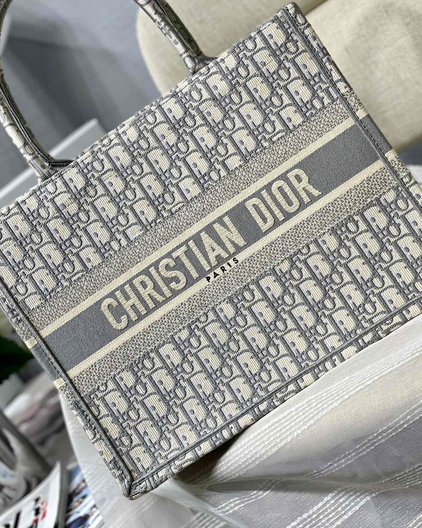 Dior Book Tote Leather Tote Bag