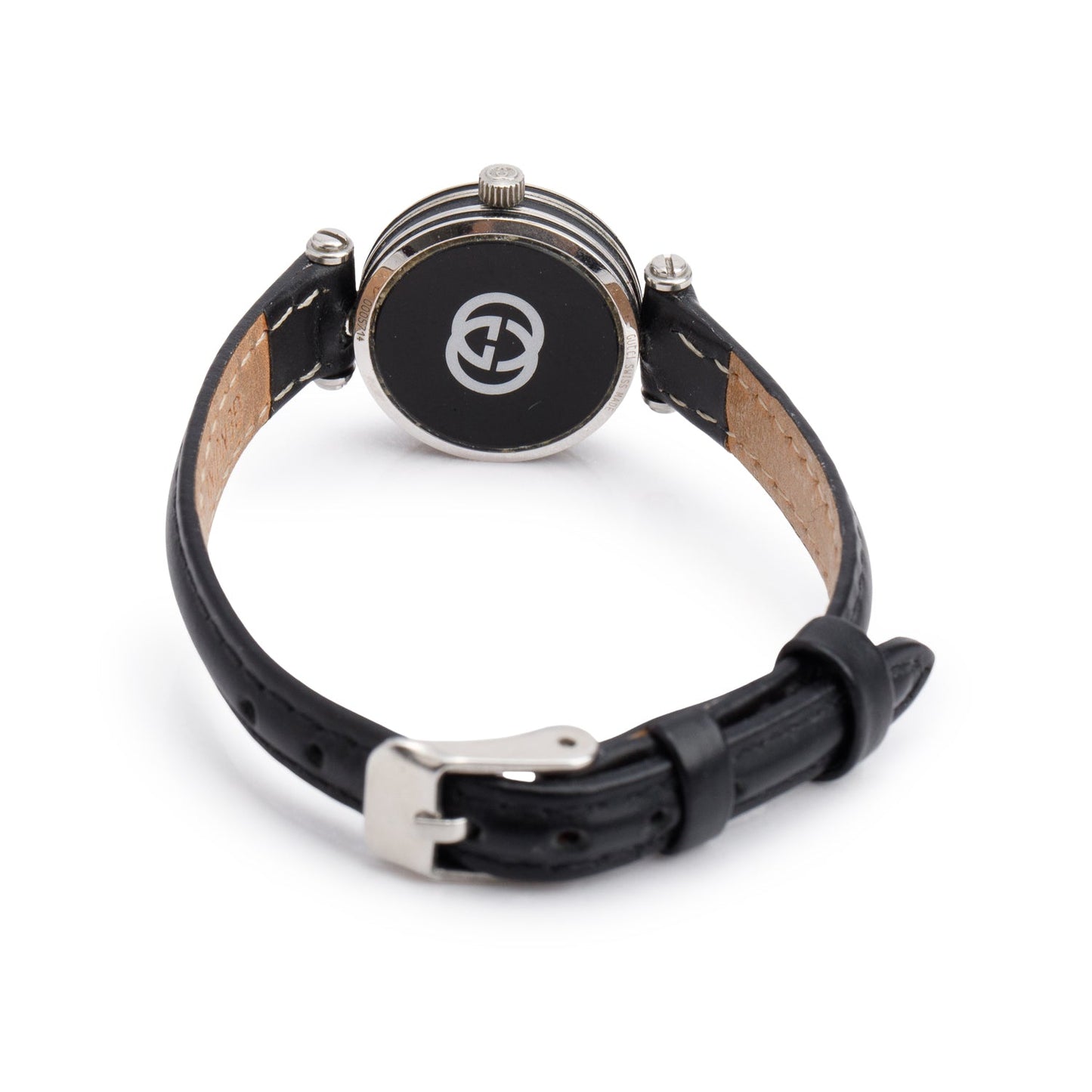Gucci Stainless Steel Stack 22 MM Quartz Watch Black Dial