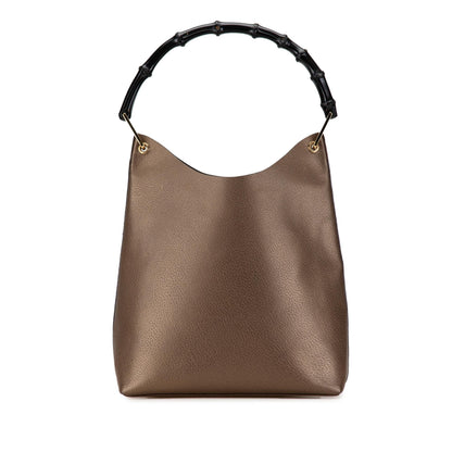 Gucci Bamboo Leather Shoulder Bag (SHG-KPbmQJ)