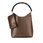 Gucci Bamboo Leather Shoulder Bag (SHG-KPbmQJ)