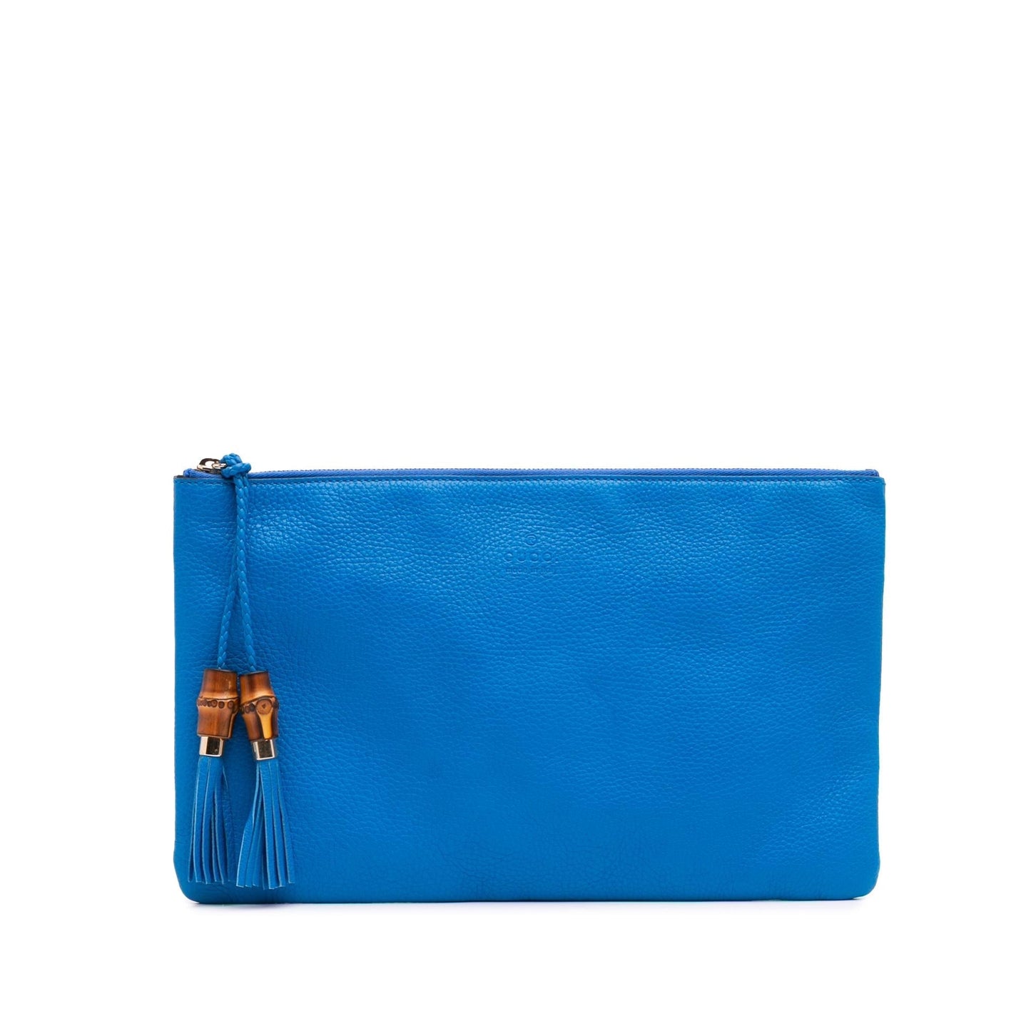 Gucci Calfskin Bamboo Tassel Clutch