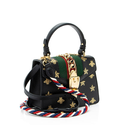 Gucci Calfskin Bee & Star Sylvie Mini Top Handle