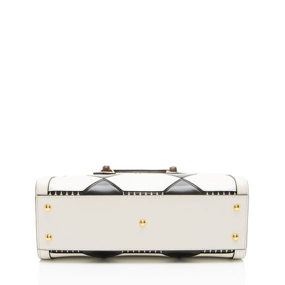Gucci Calfskin Geometric Inlay Diana Small Tote (SHF-31a6lc)