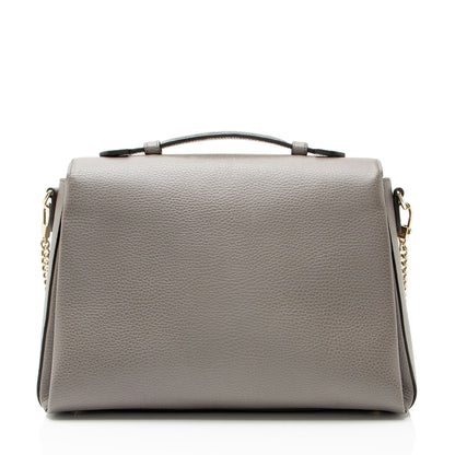 Gucci Calfskin Interlocking G Top Handle Medium Shoulder Bag