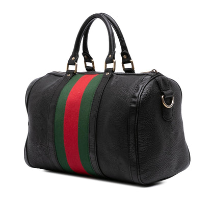 Gucci Calfskin Web Joy Boston Bag