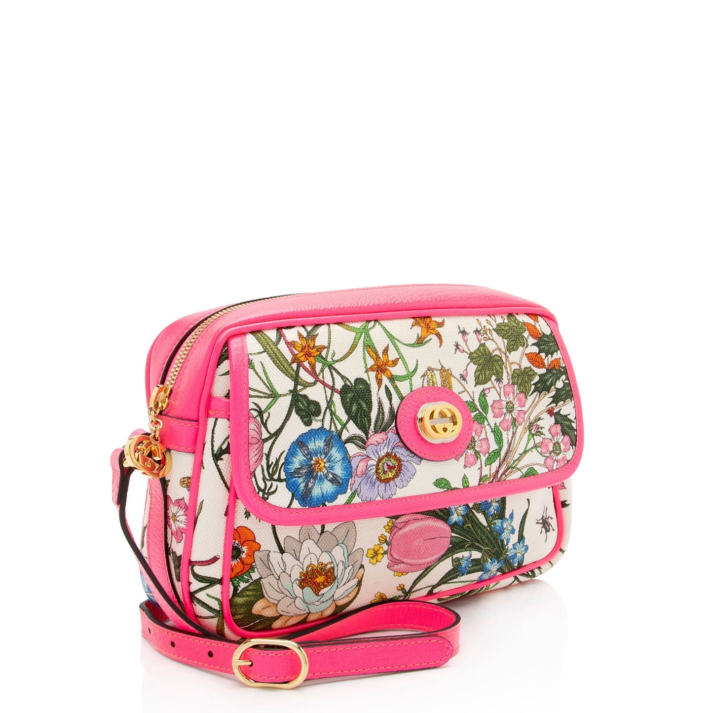 Gucci Canvas Flora Shoulder Bag