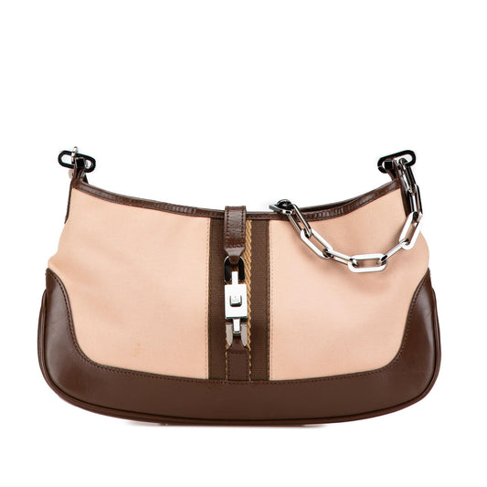 Gucci Canvas Jackie Chain Shoulder Bag
