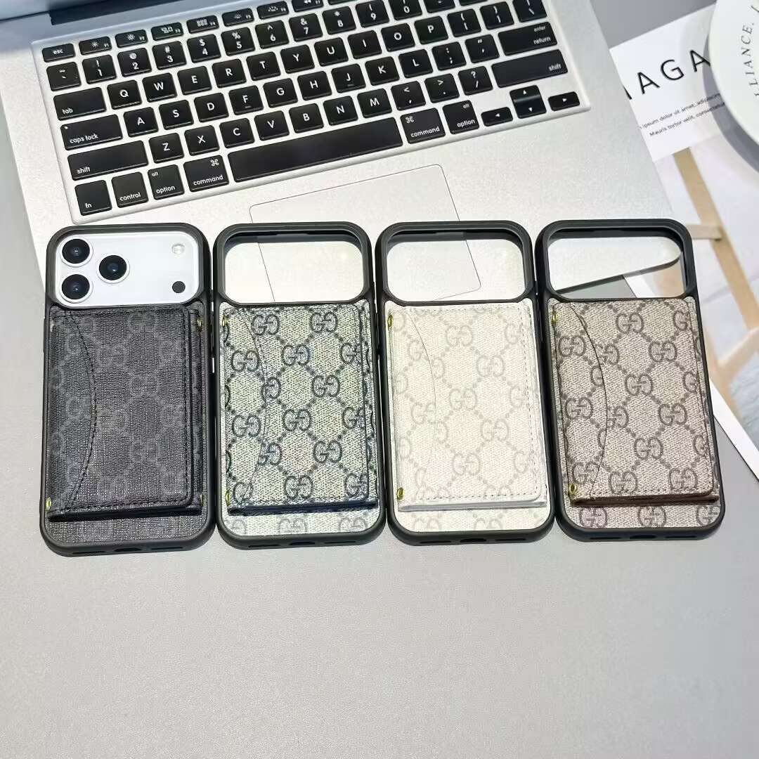 Gg Card Holder Wallet Phone Case Iphone 17 / Pro / Max / Air / 18 Pro / 18 Pro Max