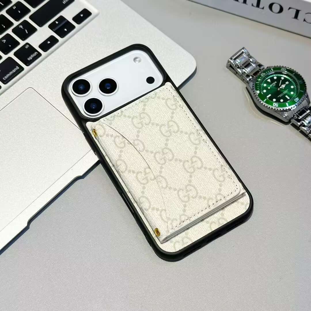 Gg Card Holder Wallet Phone Case Iphone 17 / Pro / Max / Air / 18 Pro / 18 Pro Max