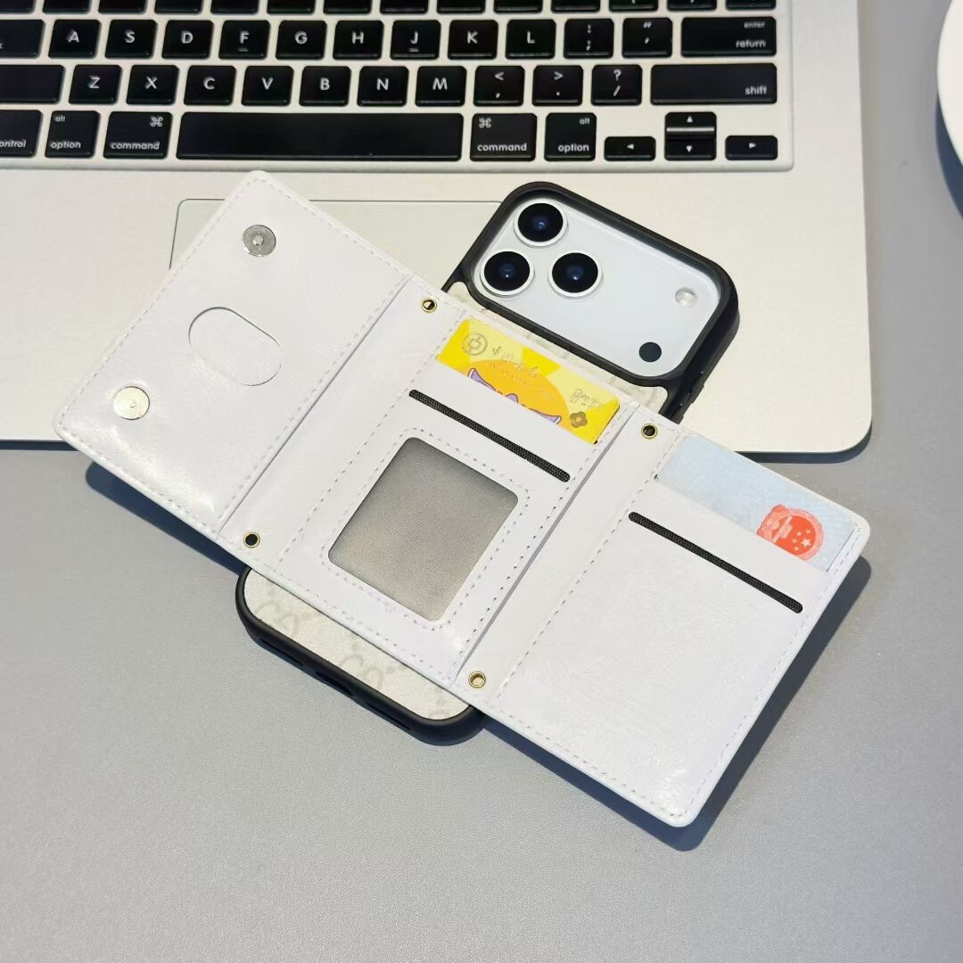 Gg Card Holder Wallet Phone Case Iphone 17 / Pro / Max / Air / 18 Pro / 18 Pro Max