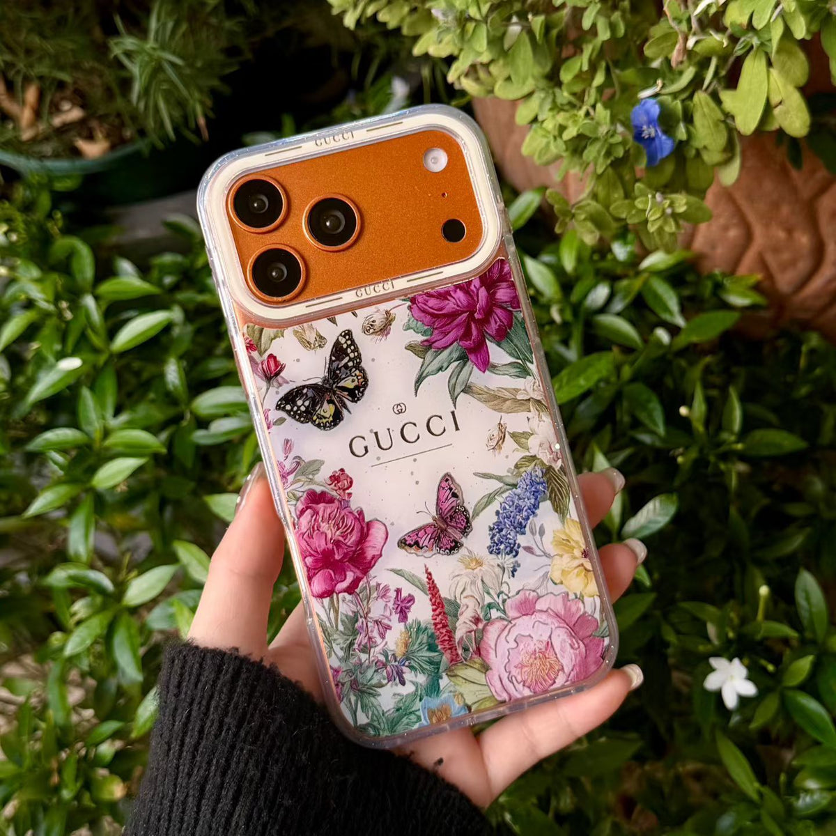 Gucci Clear Case Print Pattern Iphone 14-17 / Pro / Pro Max / 18 Pro / 18 Pro Max