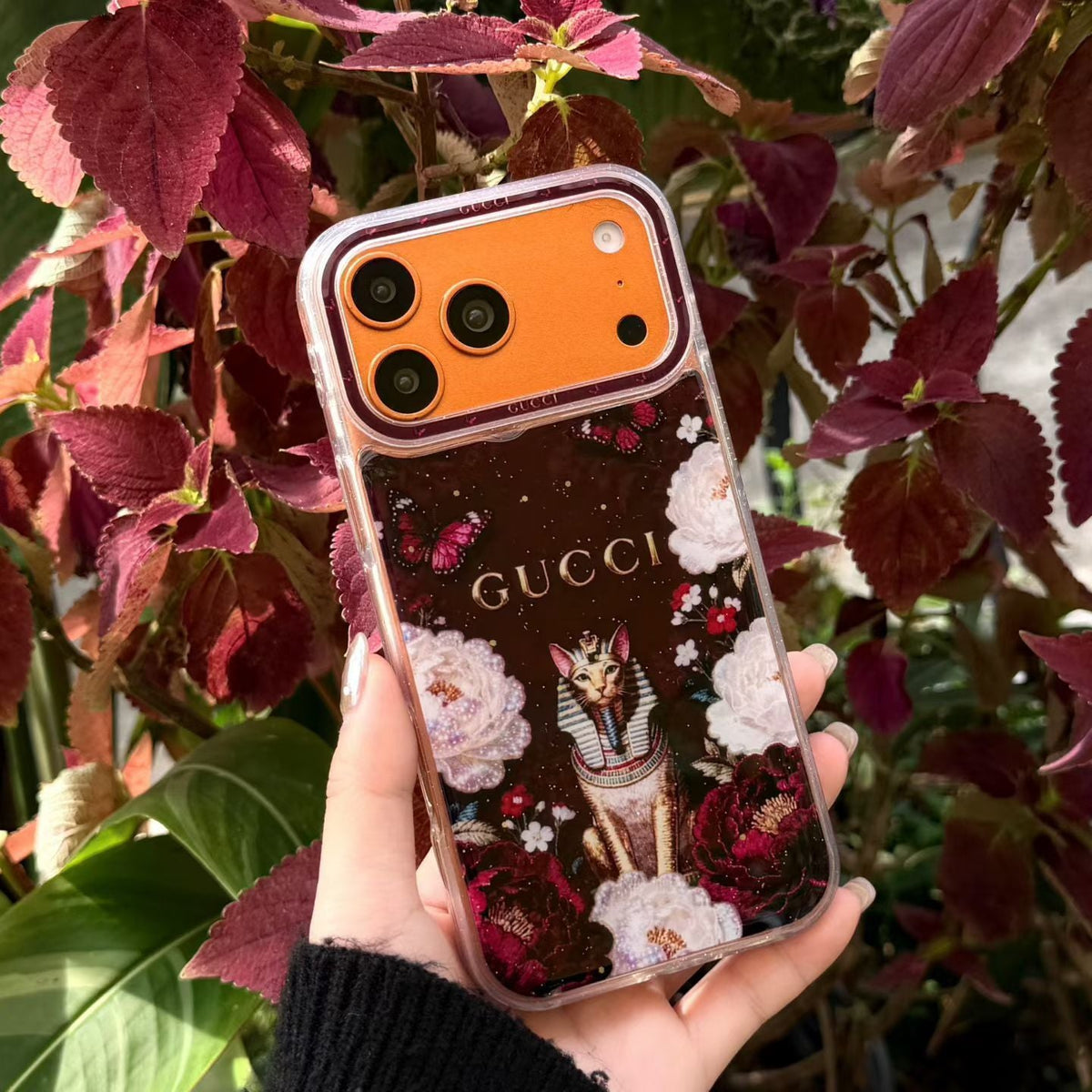 Gucci Clear Case Print Pattern Iphone 14-17 / Pro / Pro Max / 18 Pro / 18 Pro Max