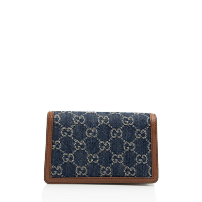 Gucci Denim Dionysus Super Mini Shoulder Bag (SHF-LUnuyX)