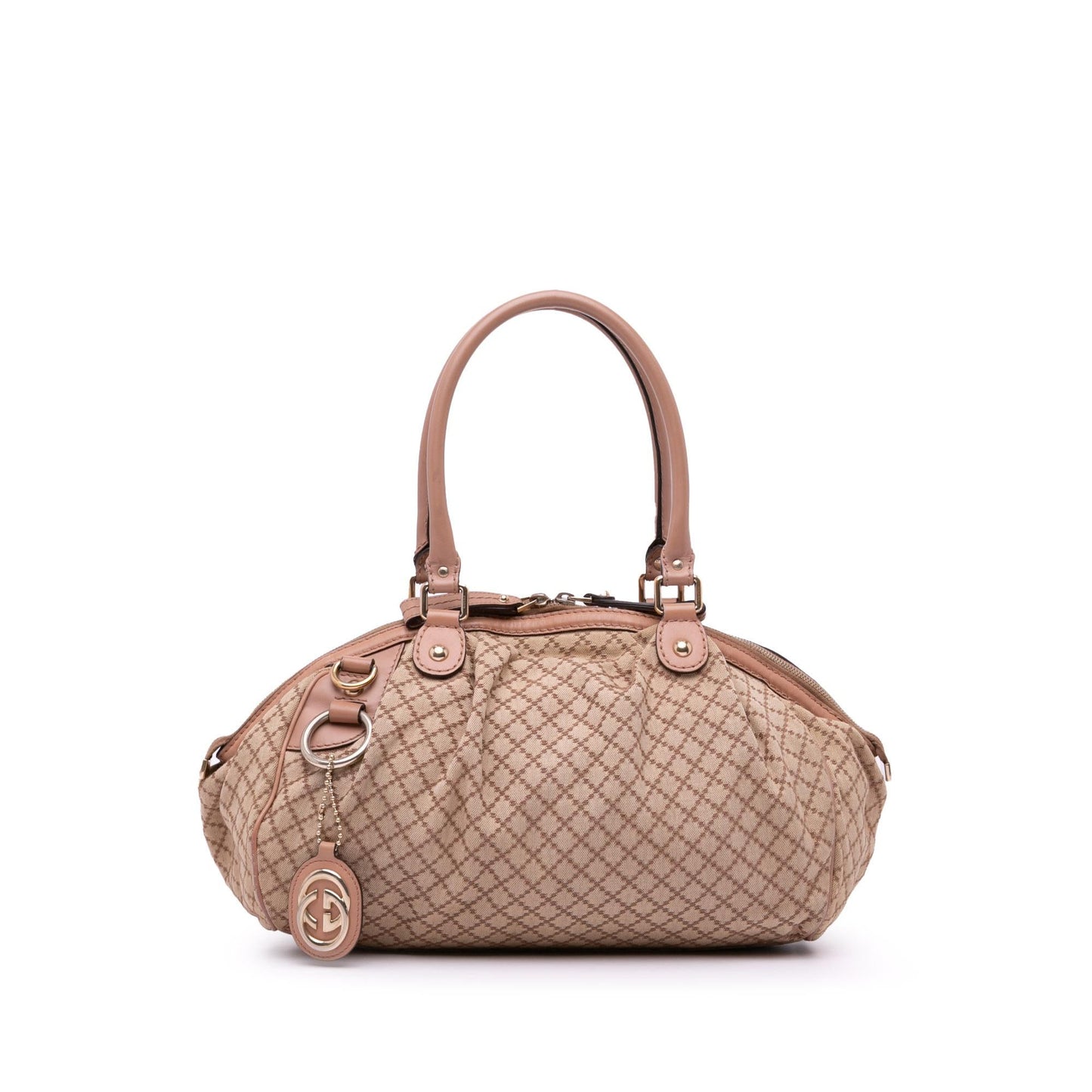 Gucci Diamante Canvas Sukey Satchel