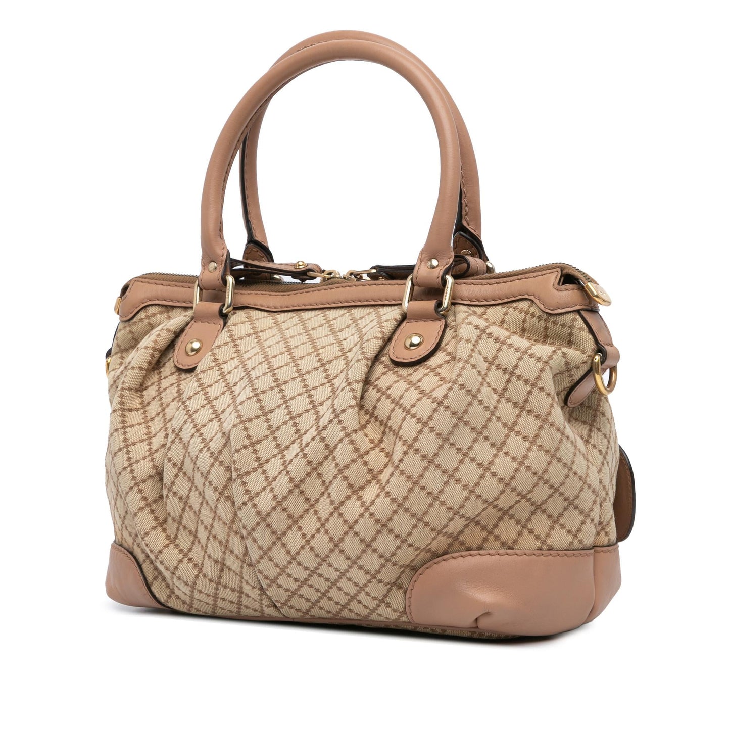 Gucci Diamante Canvas Sukey Satchel