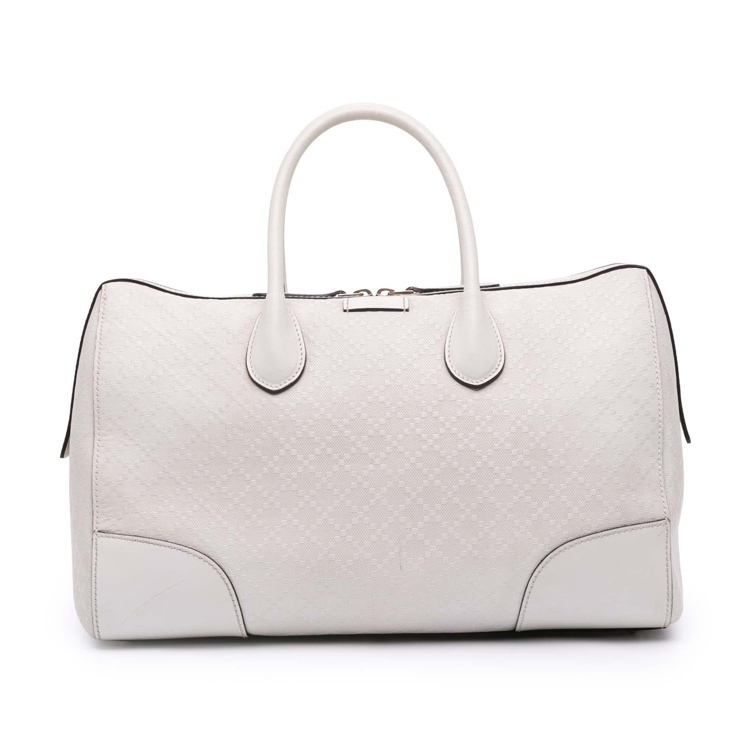 Gucci Diamante Leather Boston Bag