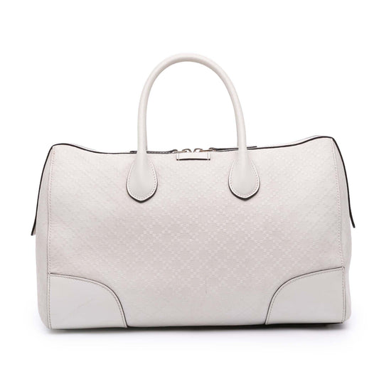 Gucci Diamante Leather Boston Bag